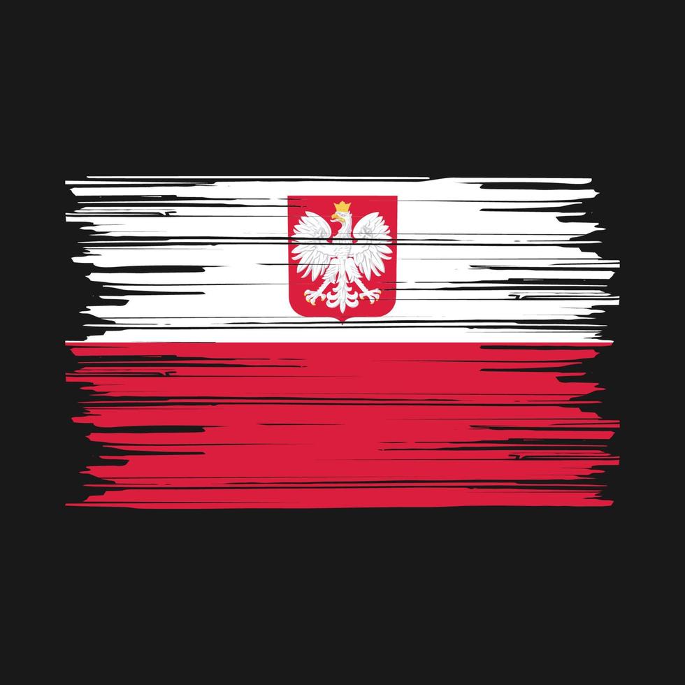 pennello bandiera polonia vettore