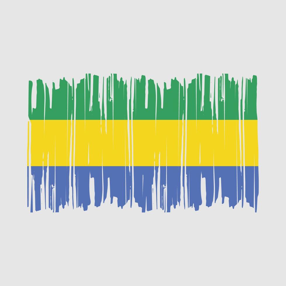 Gabon bandiera spazzola vettore illustrazione