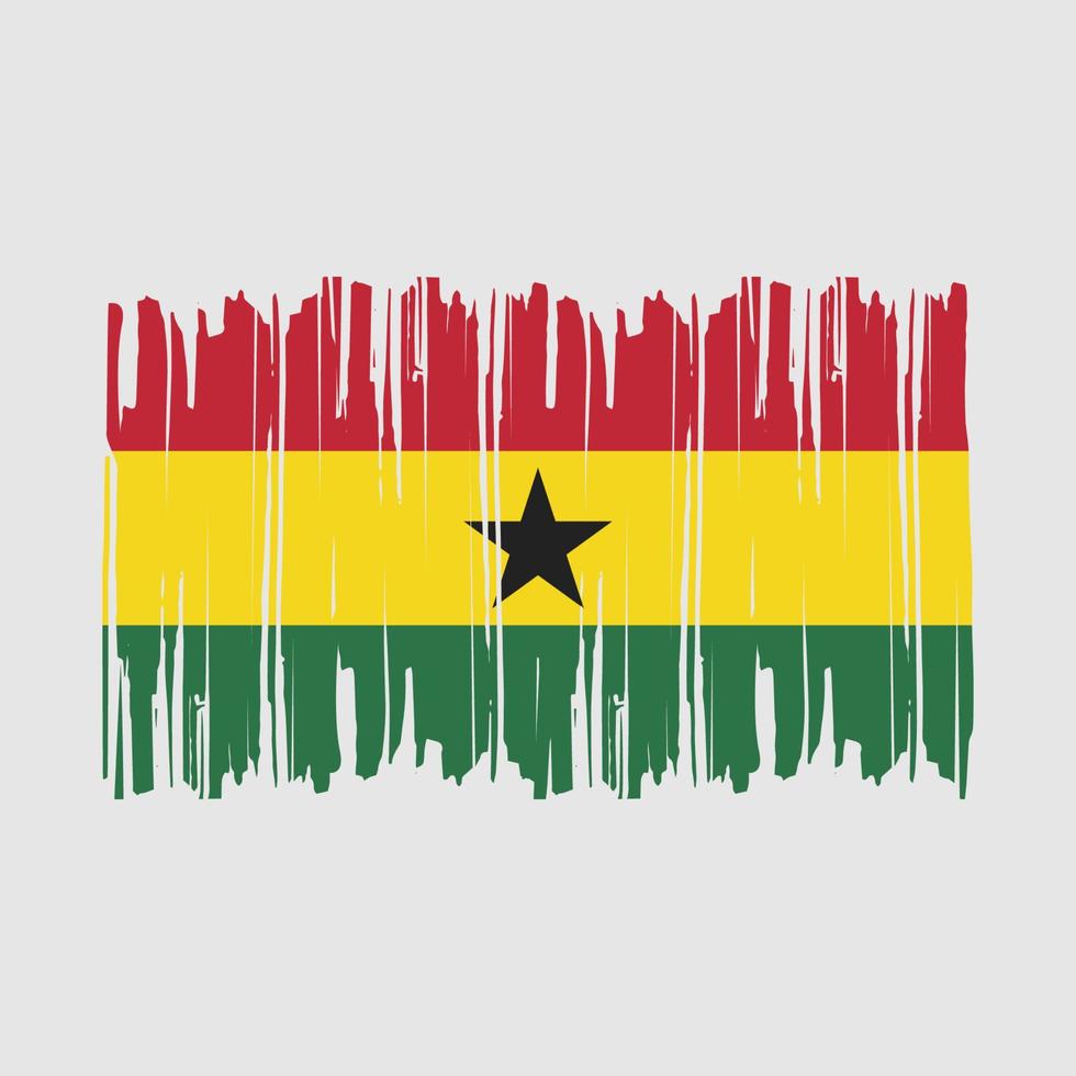 Ghana bandiera spazzola vettore illustrazione