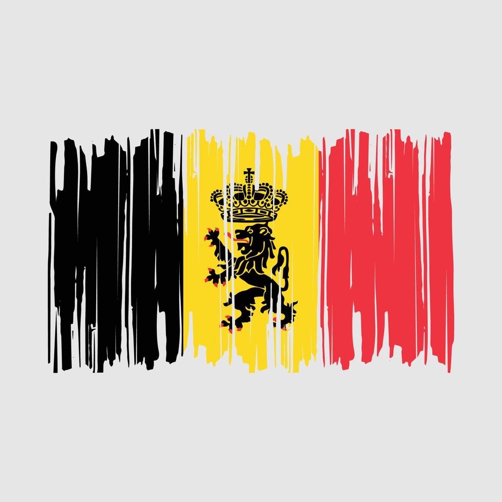 Belgio bandiera spazzola vettore illustrazione