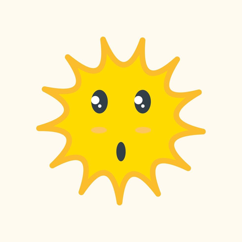 sole emoticon logo vettore