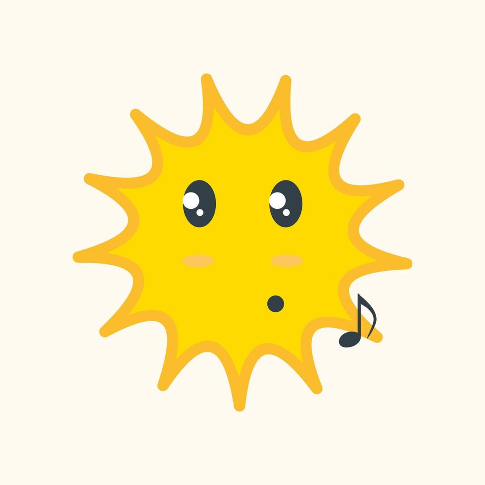 sole emoticon logo vettore