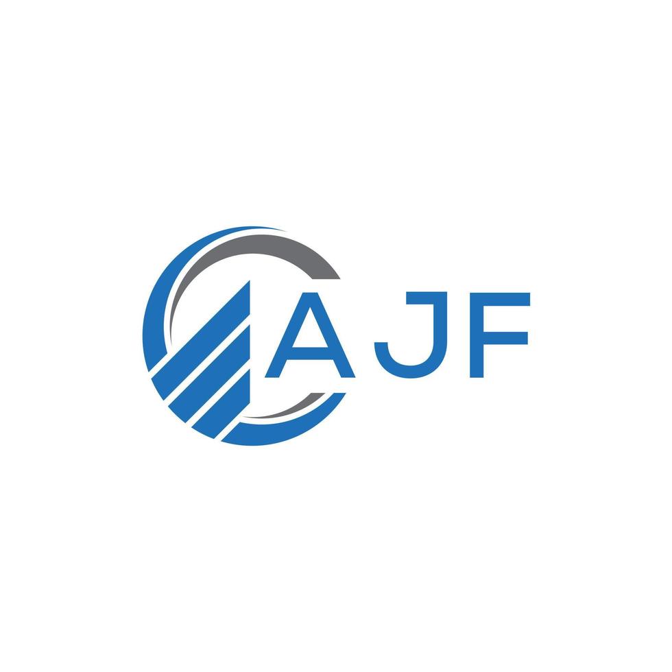 ajf piatto contabilità logo design su bianca sfondo. ajf creativo iniziali crescita grafico lettera logo concetto. ajf attività commerciale finanza logo design. vettore