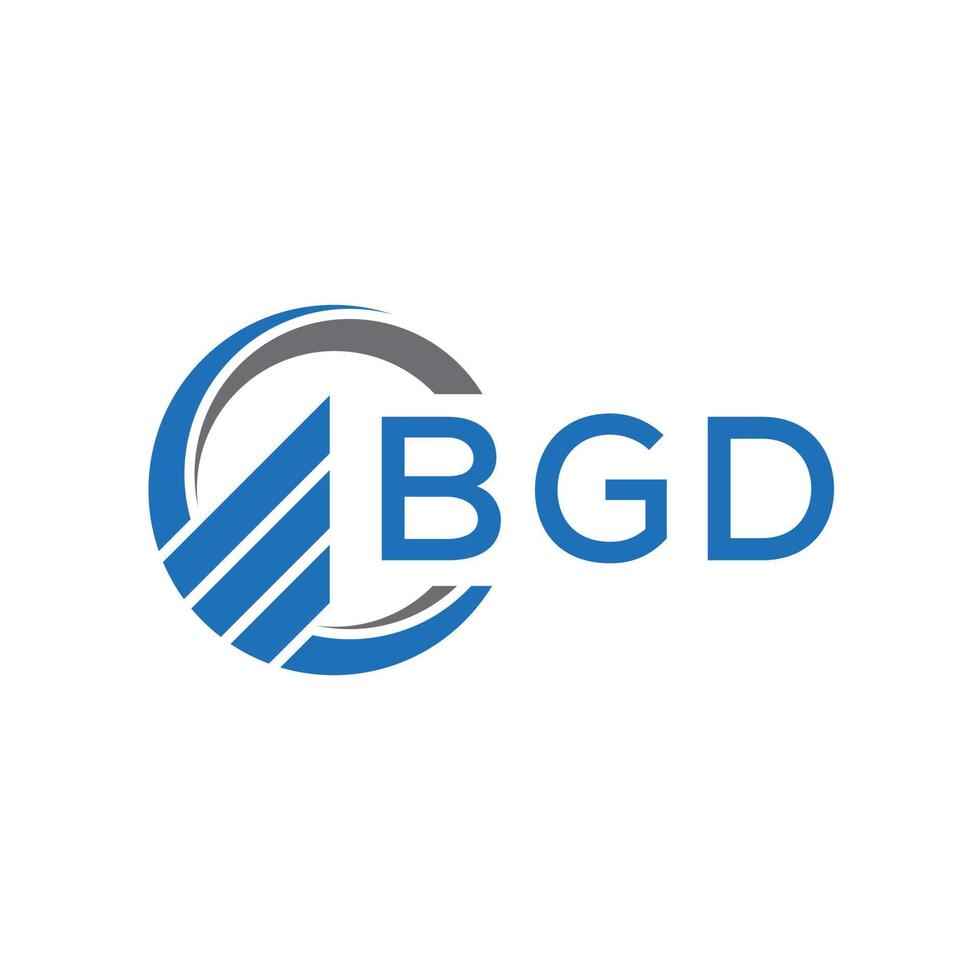 bgd piatto contabilità logo design su bianca sfondo. bgd creativo iniziali crescita grafico lettera logo concetto. bgd attività commerciale finanza logo design. vettore