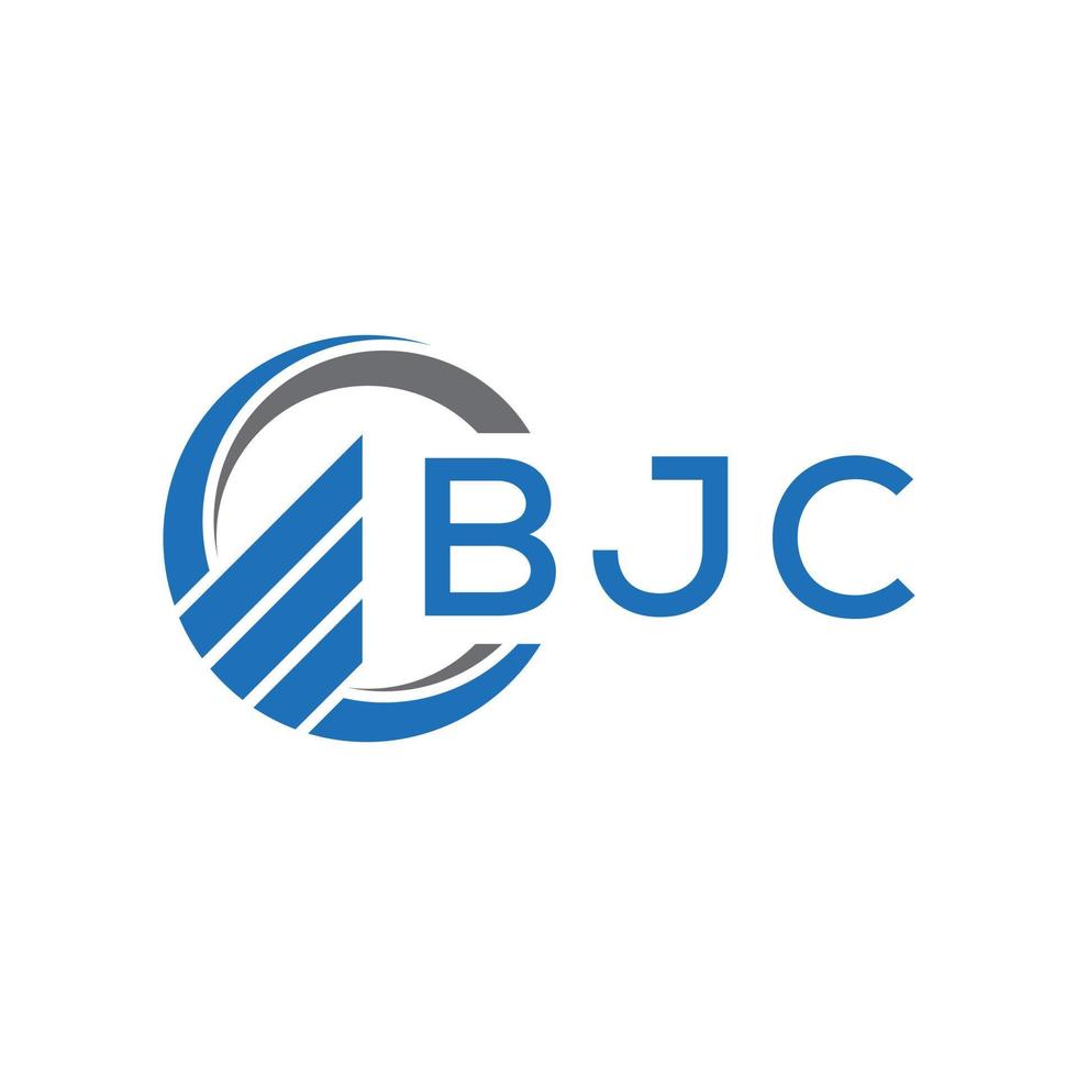 bjc piatto contabilità logo design su bianca sfondo. bjc creativo iniziali crescita grafico lettera logo concetto. bjc attività commerciale finanza logo design. vettore