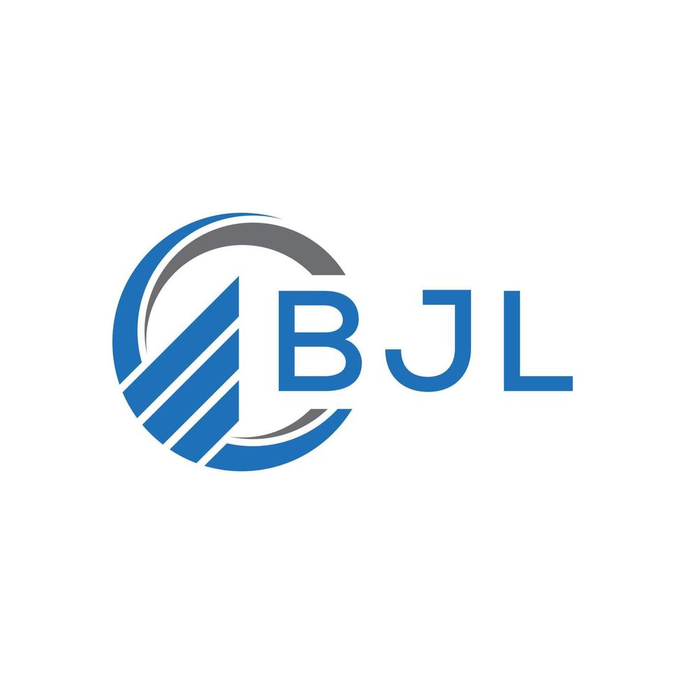 bjl piatto contabilità logo design su bianca sfondo. bjl creativo iniziali crescita grafico lettera logo concetto. bjl attività commerciale finanza logo design. vettore