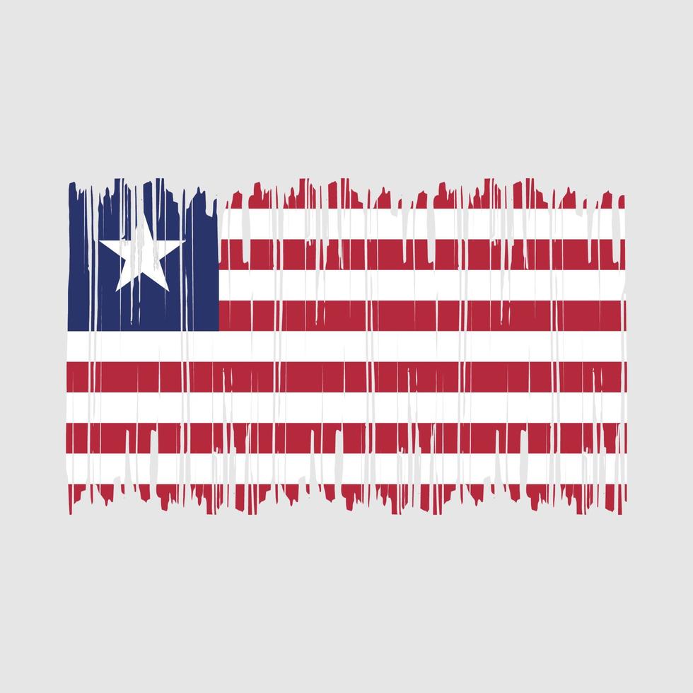 pennello bandiera liberia vettore
