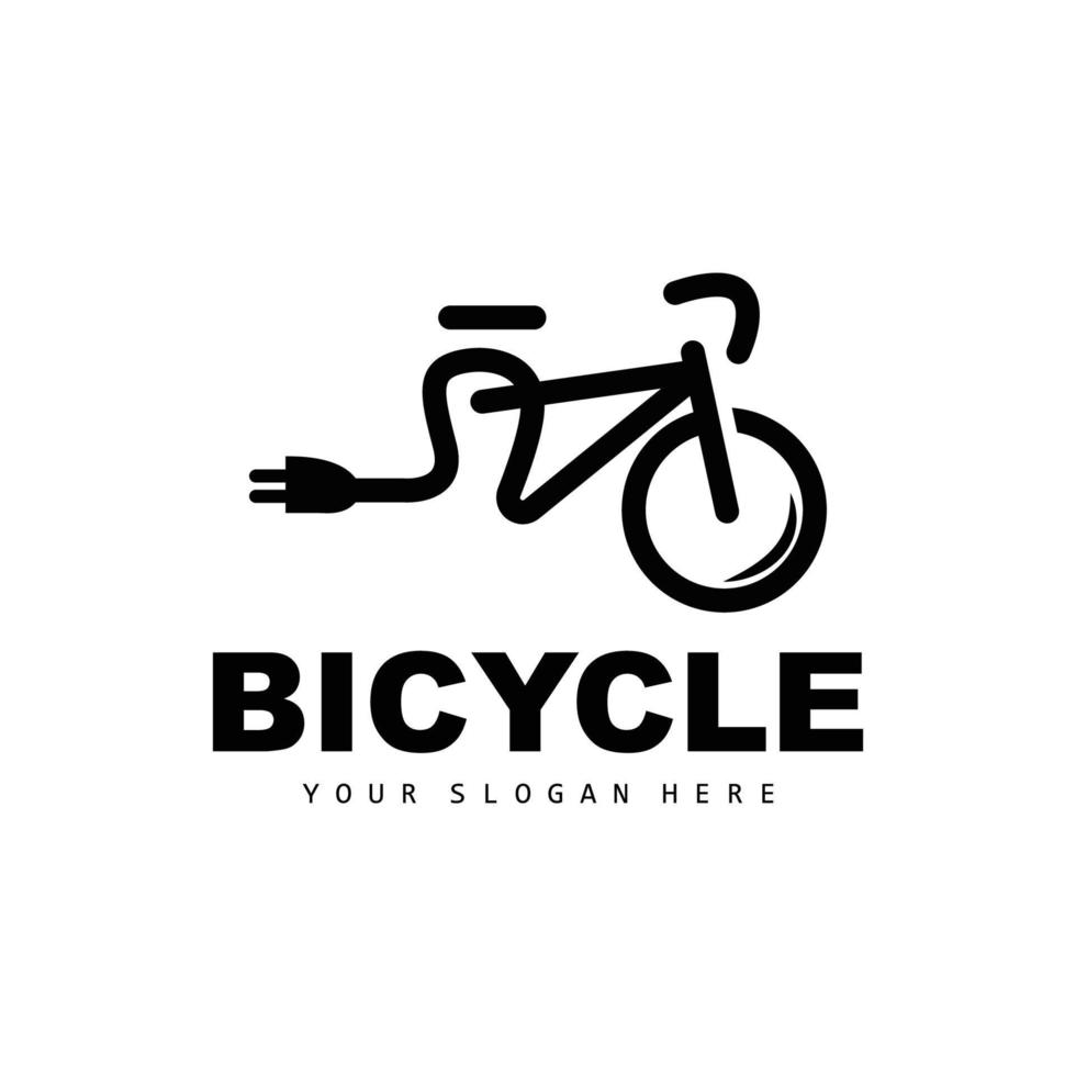 elettrico bicicletta logo, veicolo disegno, sport bicicletta vettore, bicicletta modello icona illustrazione vettore