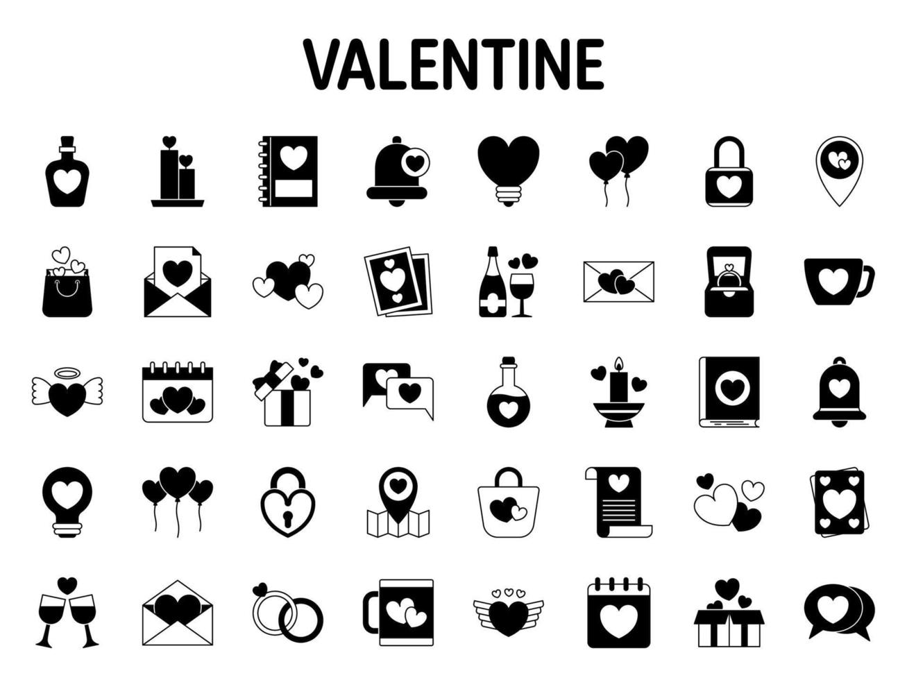 collezione di design elementi per San Valentino giorno vettore