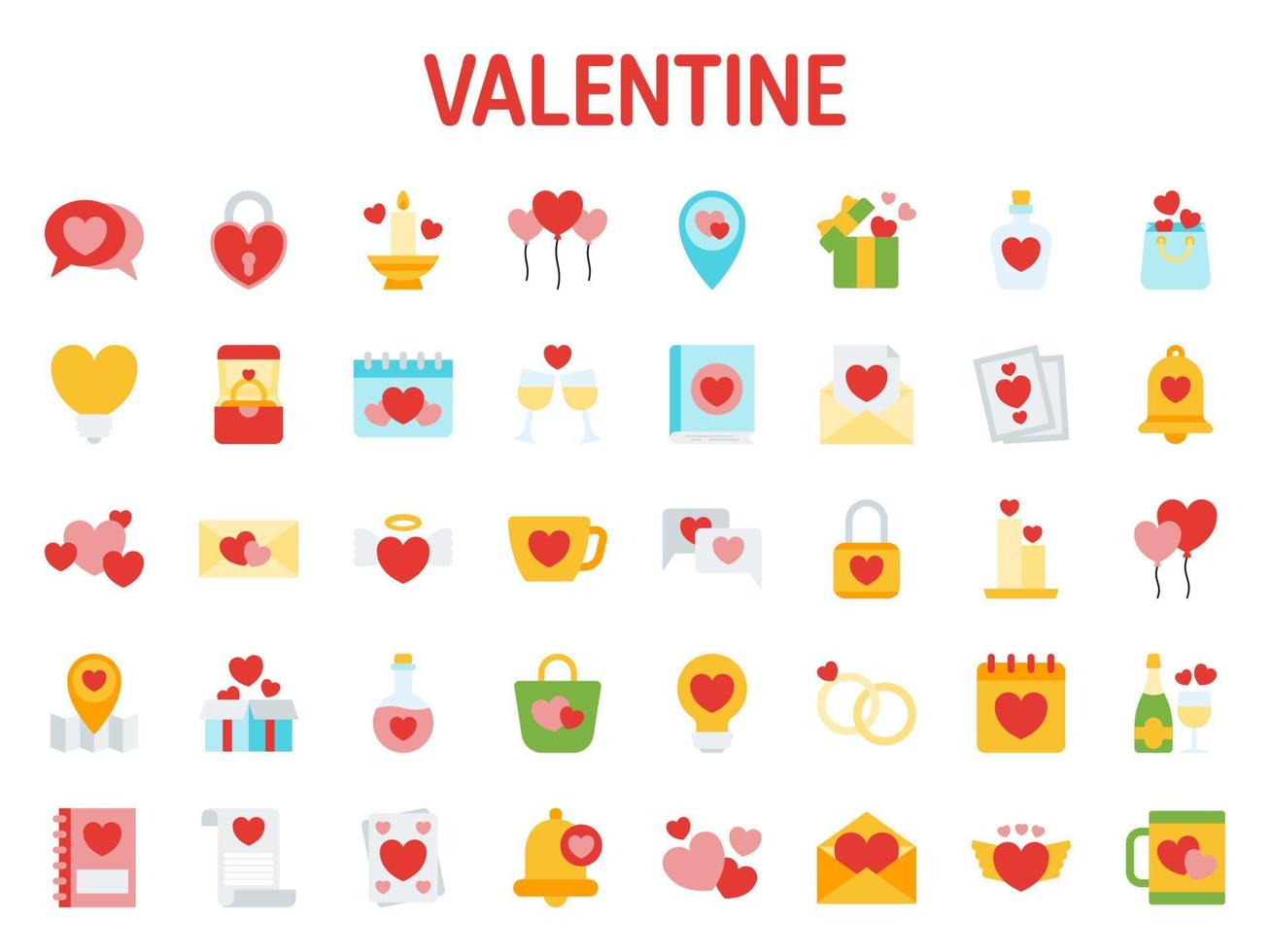 collezione di design elementi per San Valentino giorno vettore