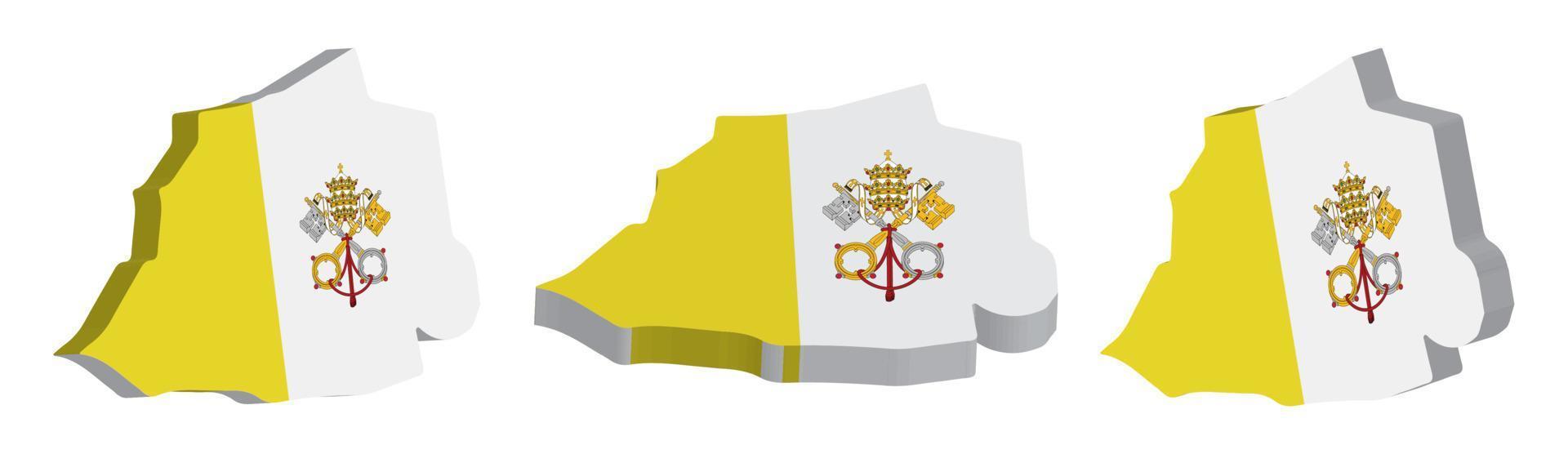 realistico 3d carta geografica di Vaticano città vettore design modello