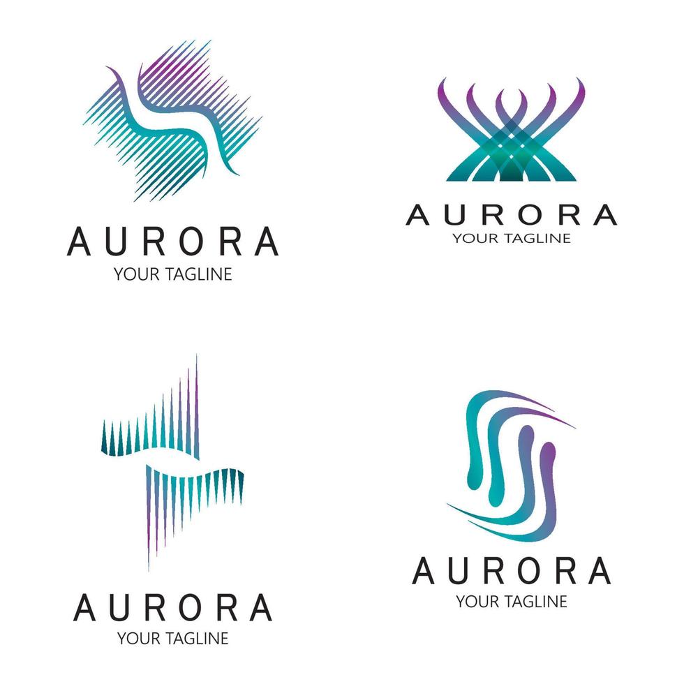 aurora logo design icona illustrazione vettore modello