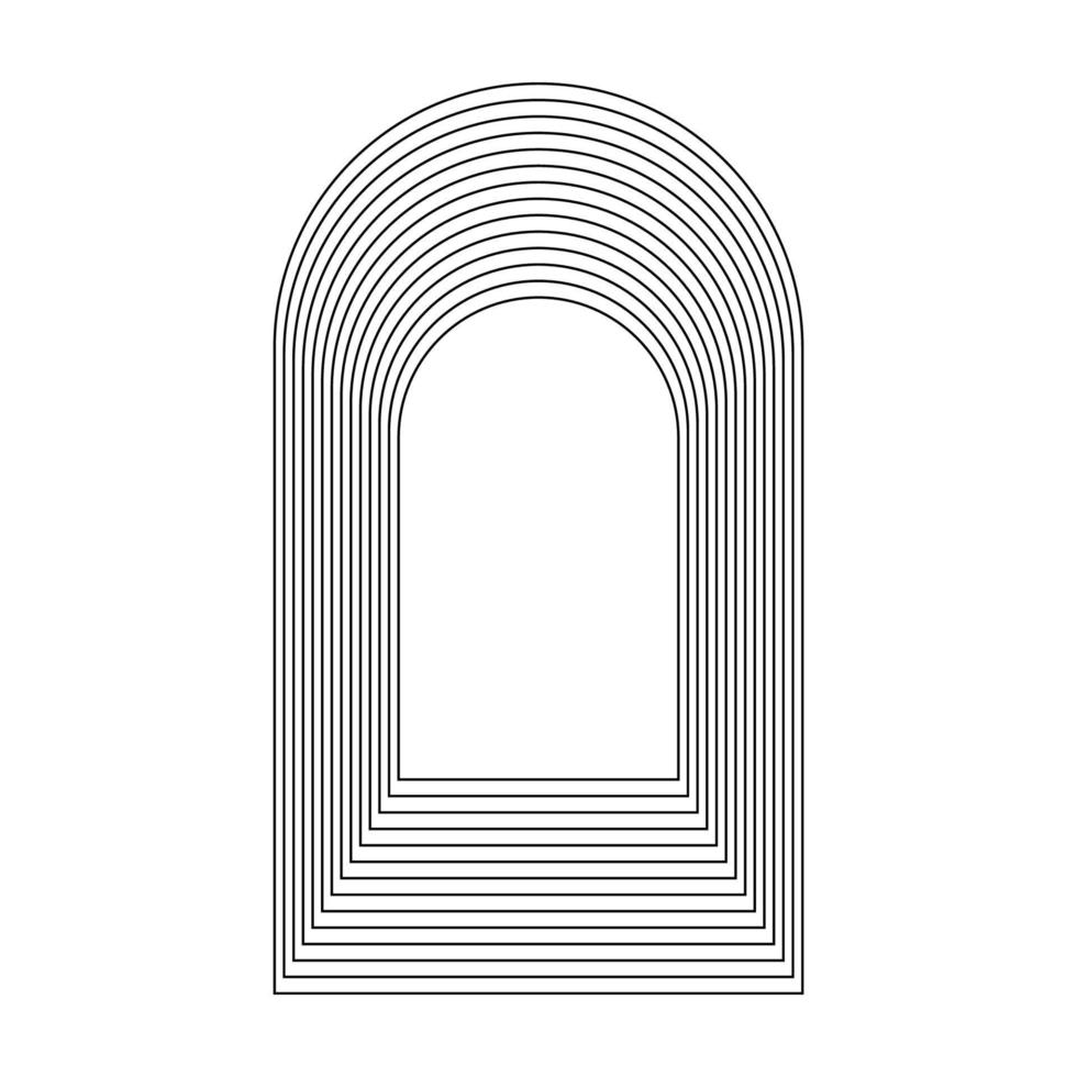 geometrico frattale arco forma vettore
