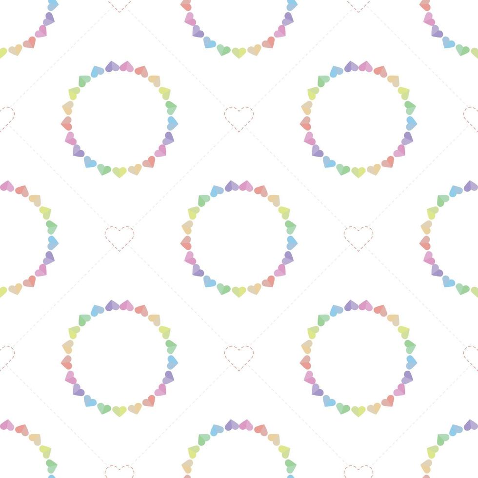 Seamless dolce San Valentino sfondo pattern di giorno con cuore colorato vettore