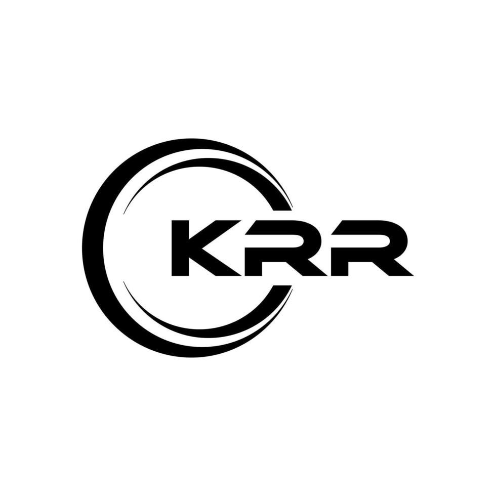 krr lettera logo design nel illustrazione. vettore logo, calligrafia disegni per logo, manifesto, invito, eccetera.