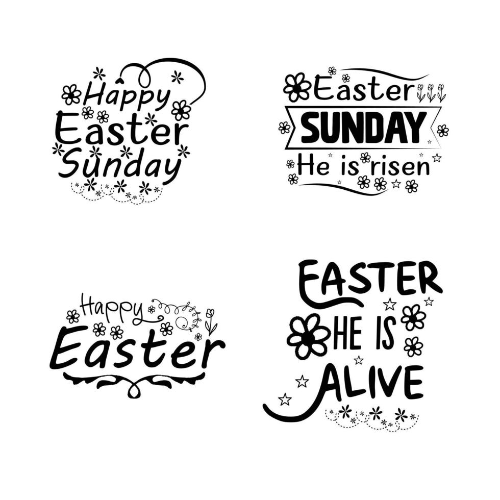contento Pasqua lettering tipografia design. vettore