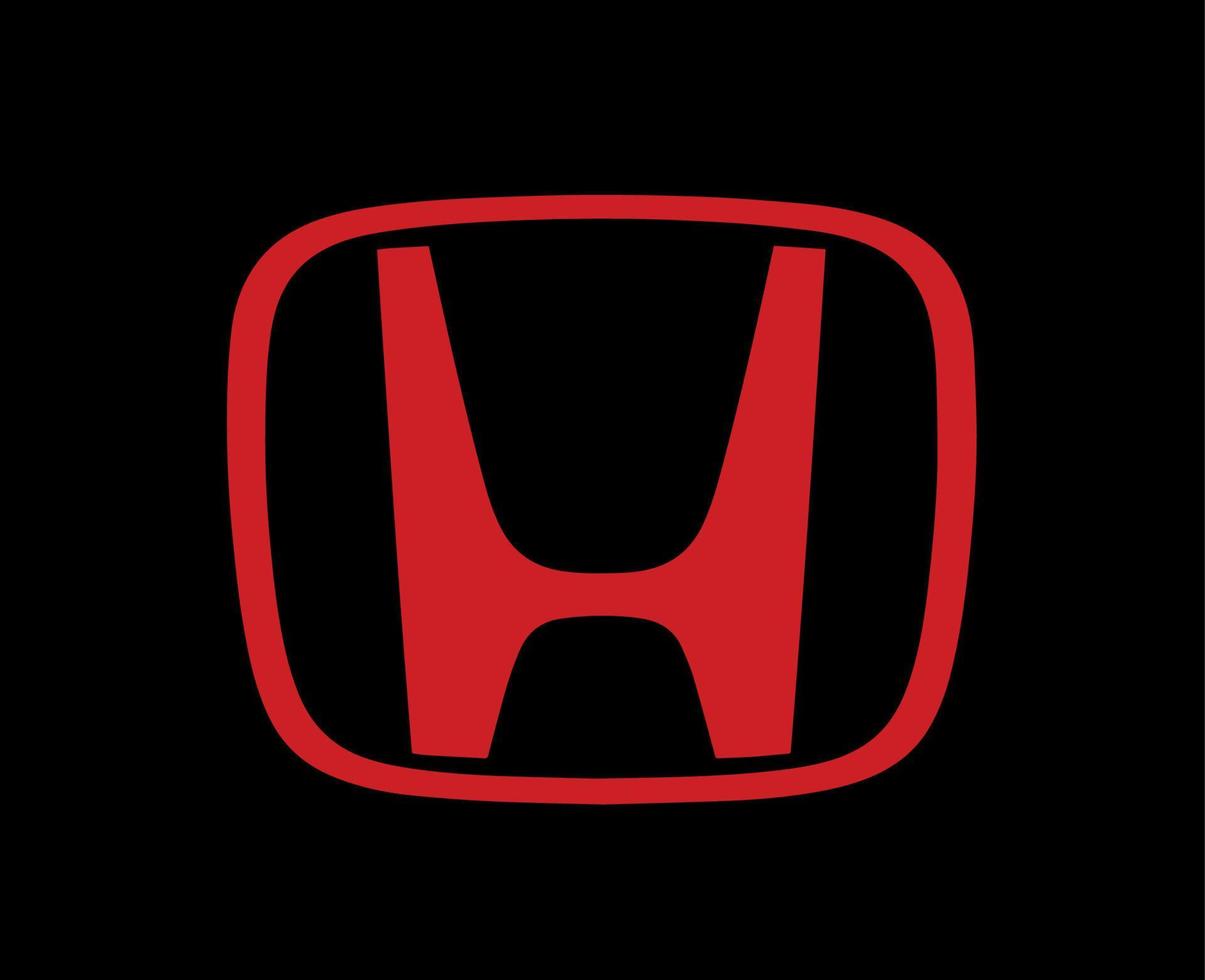 honda logo marca simbolo rosso design Giappone auto automobile vettore illustrazione con nero sfondo