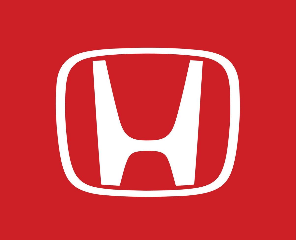 honda logo marca simbolo bianca design Giappone auto automobile vettore illustrazione con rosso sfondo