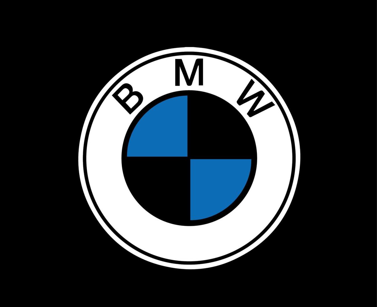 BMW marca logo auto simbolo design Germania automobile vettore illustrazione con nero sfondo