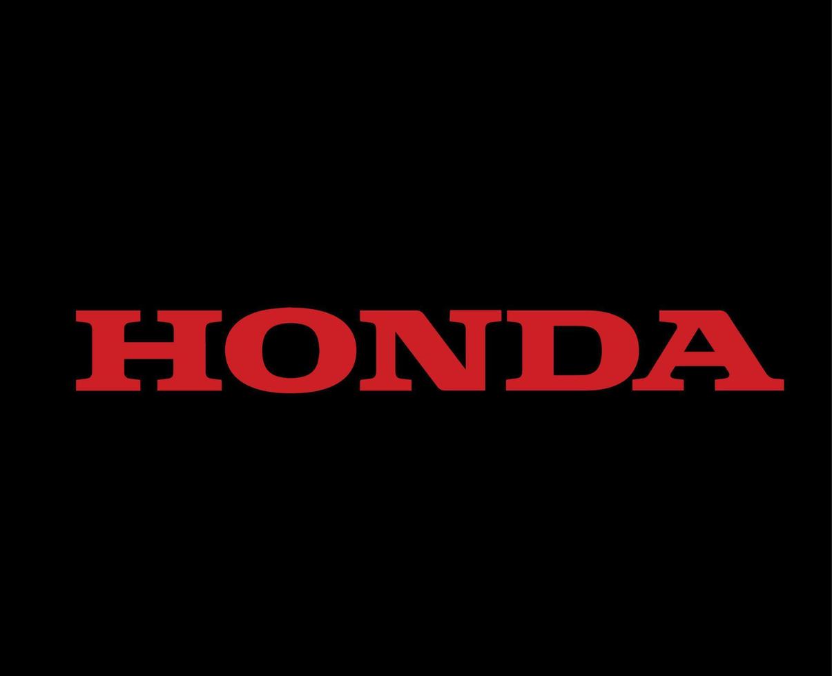honda marca logo auto simbolo nome rosso design Giappone automobile vettore illustrazione con nero sfondo