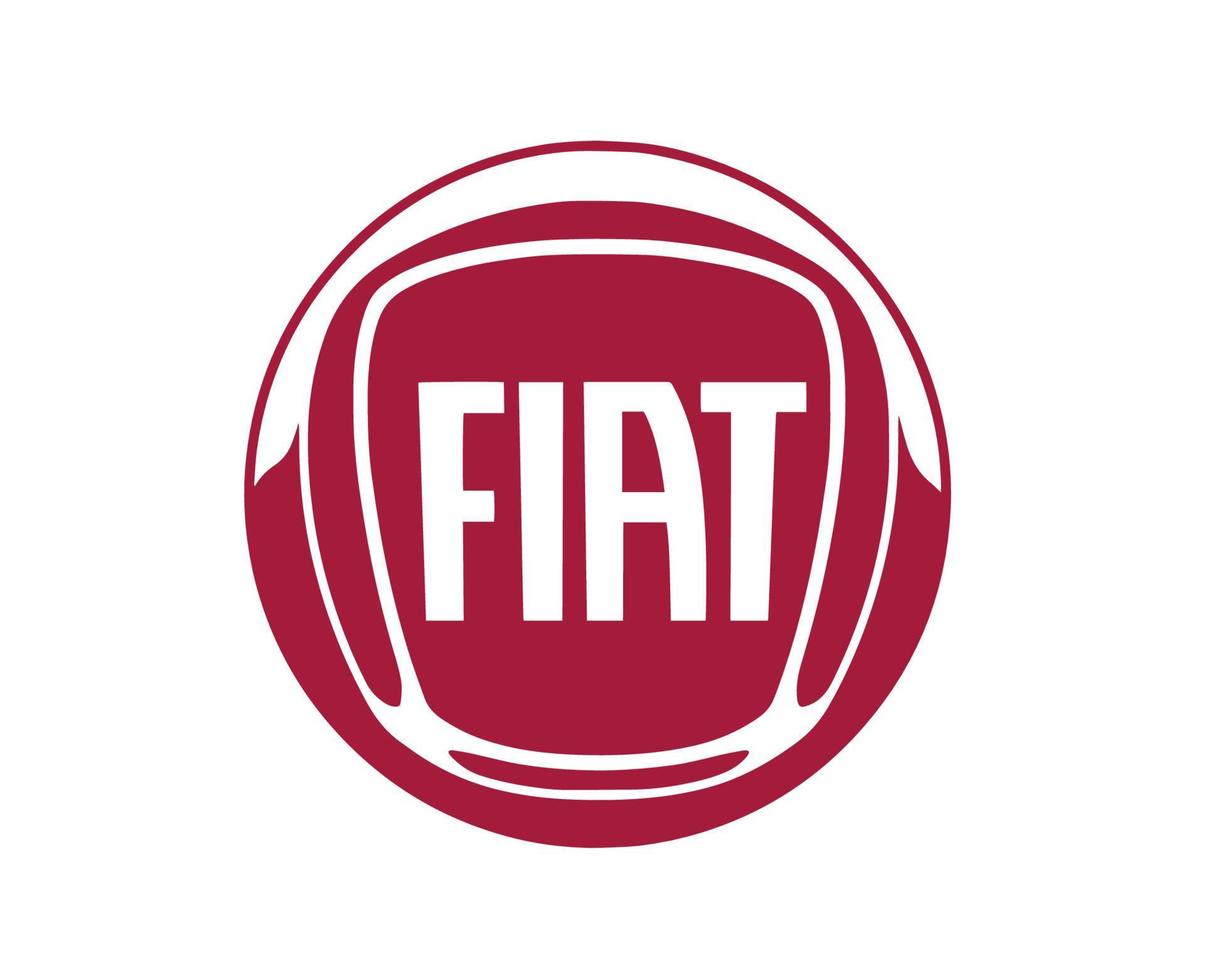 fiat marca logo auto simbolo rosso design italiano automobile vettore illustrazione