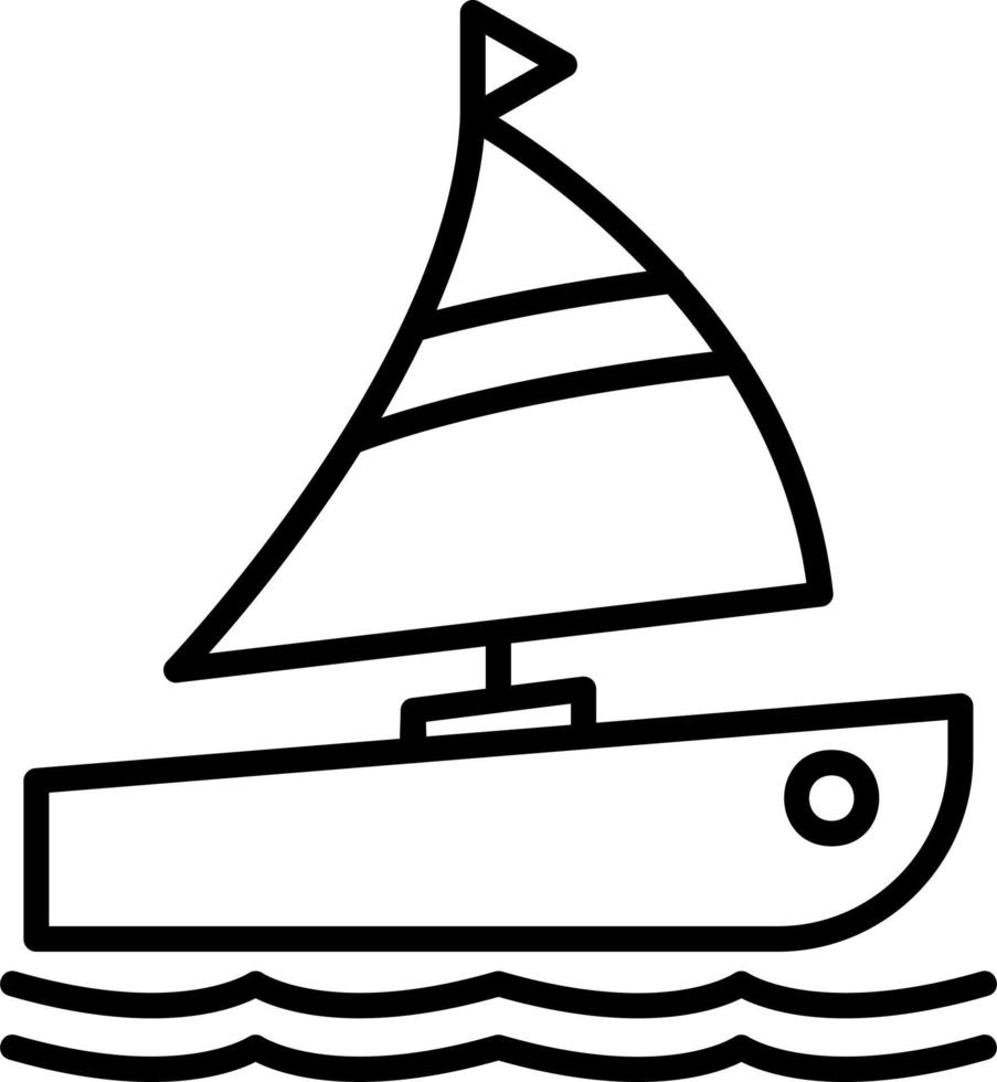 barca a vela vettore icona