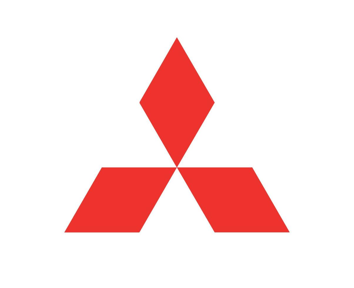 mitsubishi marca logo auto simbolo rosso design Giappone automobile vettore illustrazione