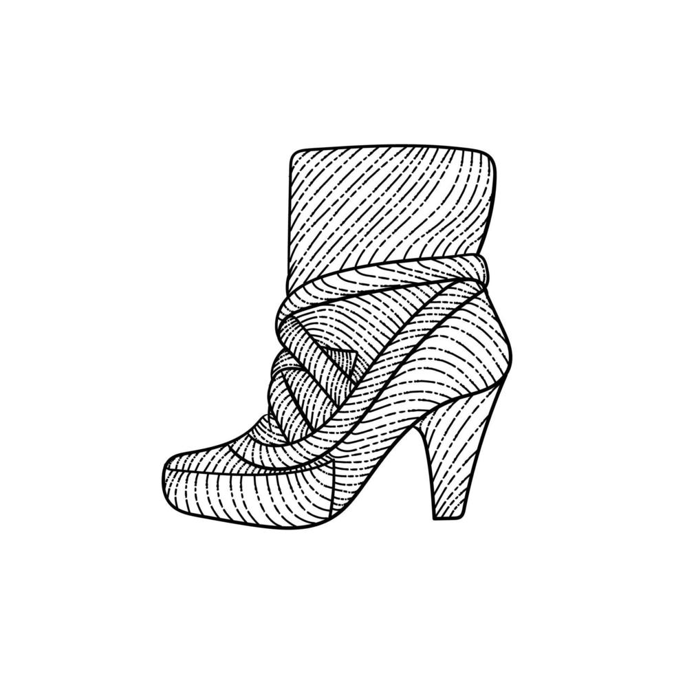 alto tacchi scarpe Vintage ▾ illustrazione design vettore