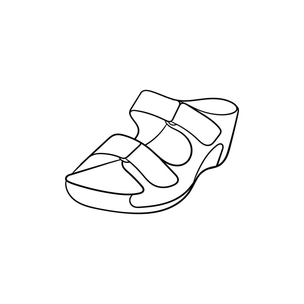 unico pantofole linea illustrazione creativo design vettore