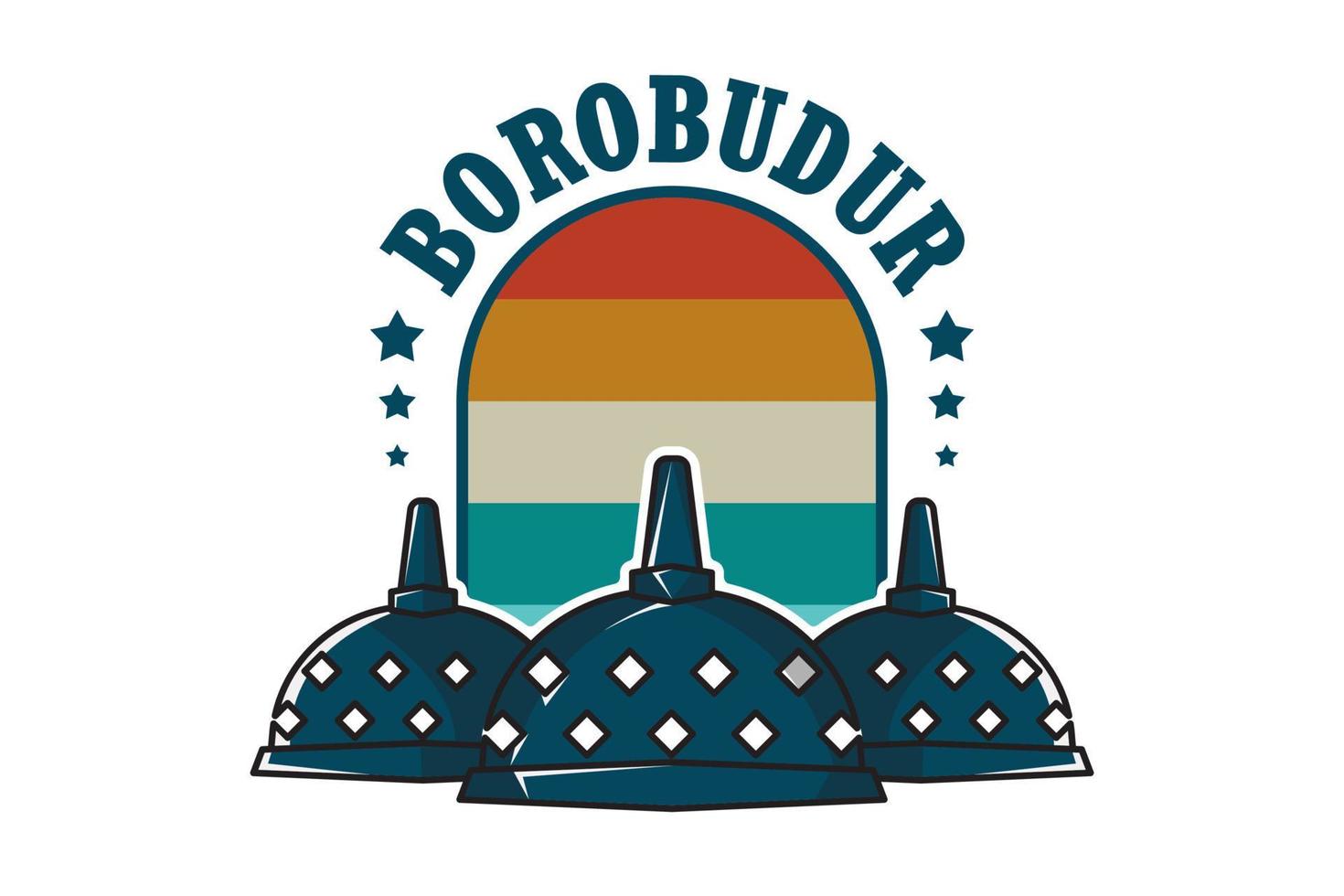 Borobudur logo design vettore