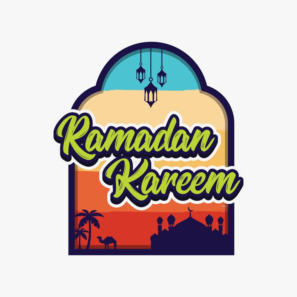 felice ramadan kareem vettore