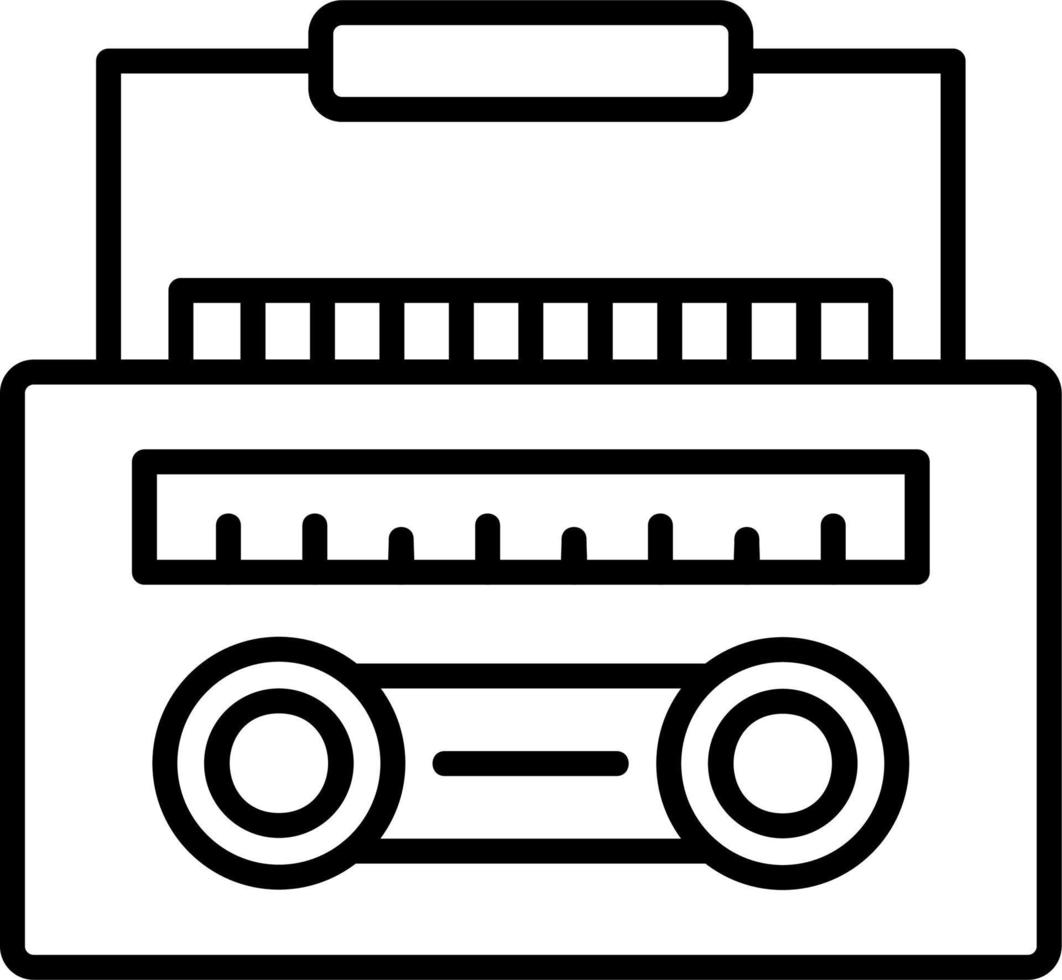 Radio cassetta vettore icona