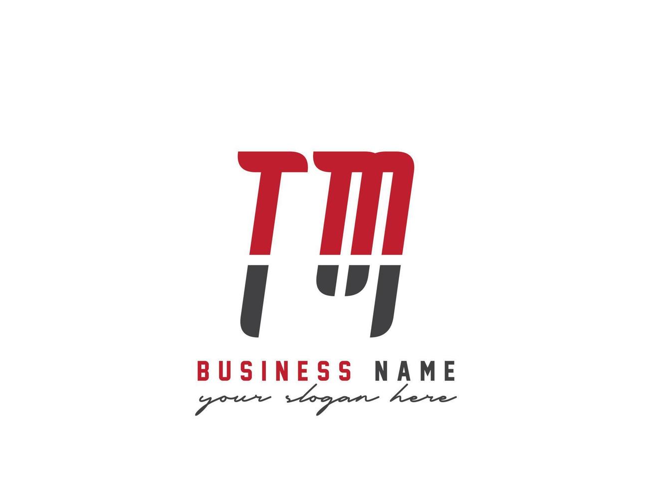 colorato tm logo icona, minimalista tm logo lettera design vettore