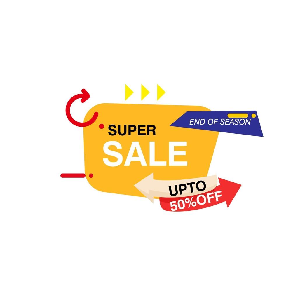 super vendita, banner di offerta speciale questo fine settimana vettore