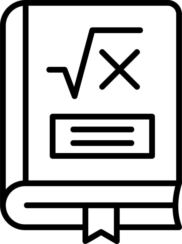 matematica libro vettore icona