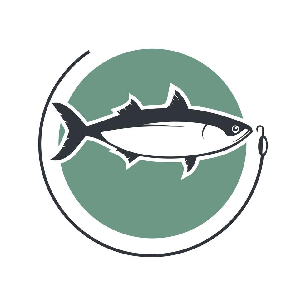 illustrazione vettore di lungo mascella sgombro pesce per modello logo design ristorante o pesca club