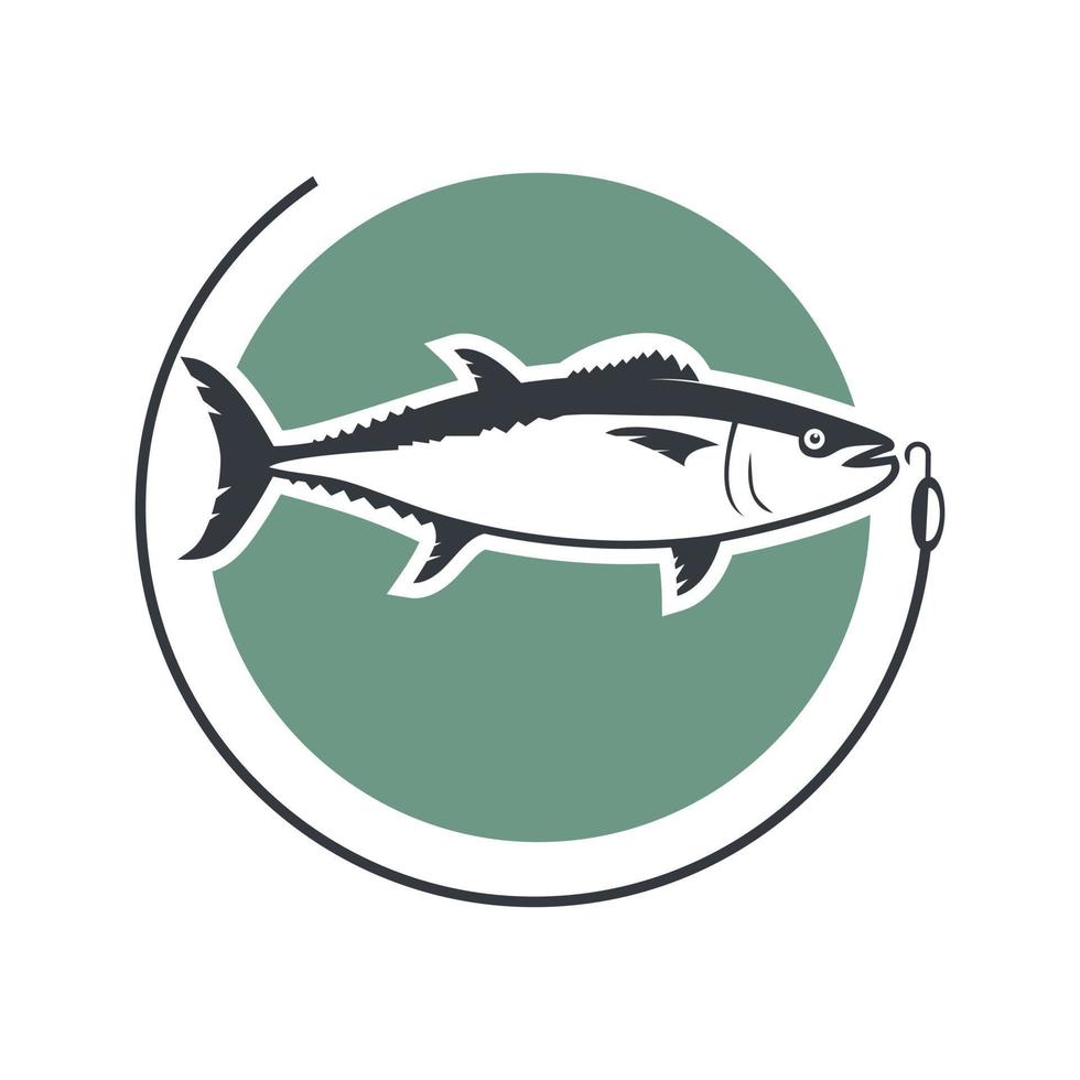 illustrazione vettore di tonno pesce per modello logo design ristorante o pesca club