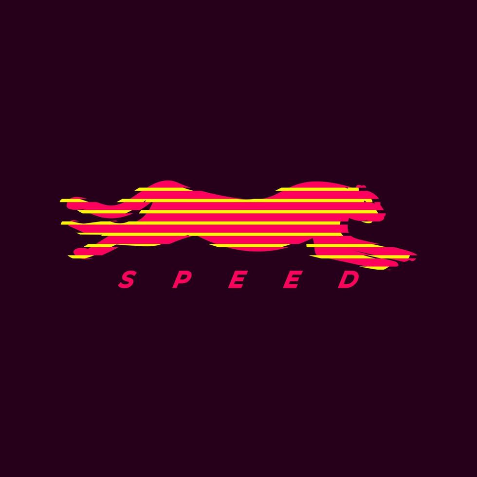 vettore illustrazione ghepardo logo design modello per velocità Prodotto o azienda