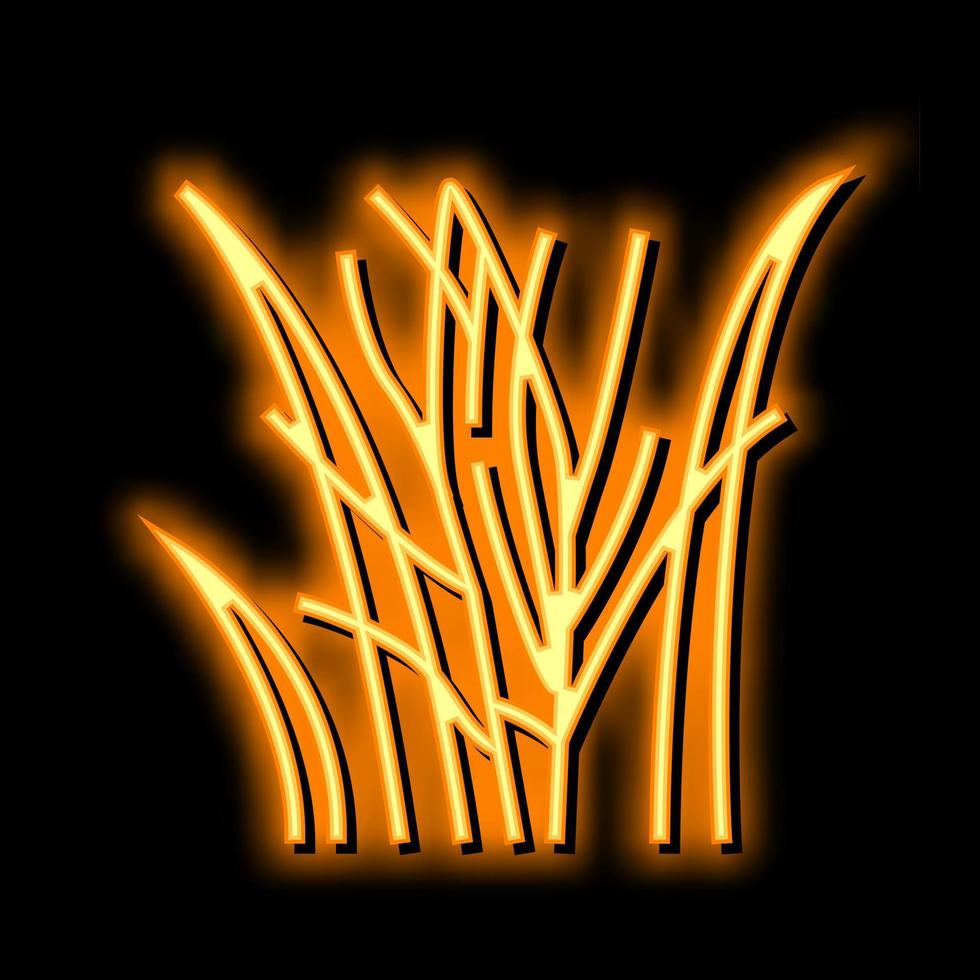 fiore Noce di cocco cocco neon splendore icona illustrazione vettore