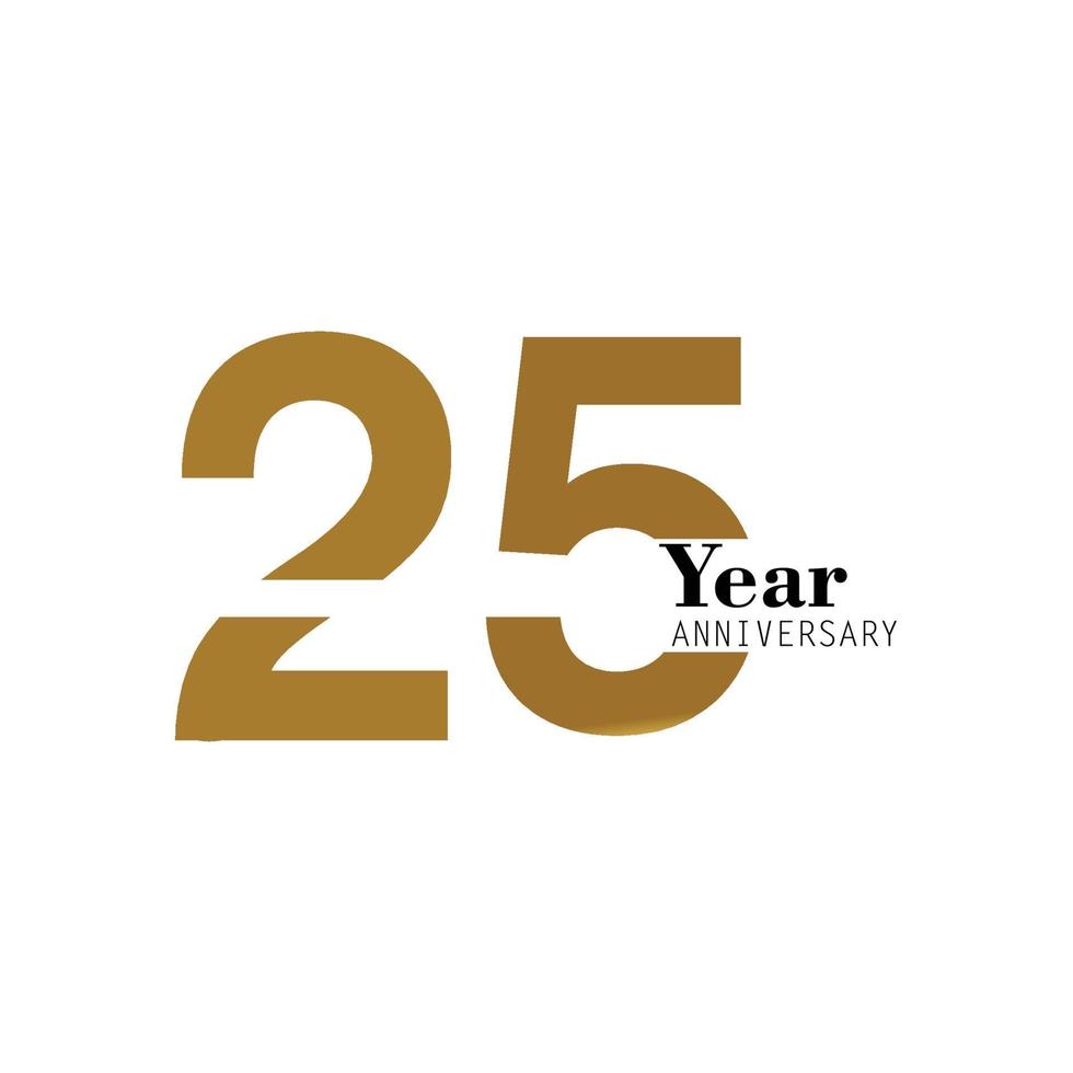 anniversario logo vettoriale modello design illustrazione oro e bianco