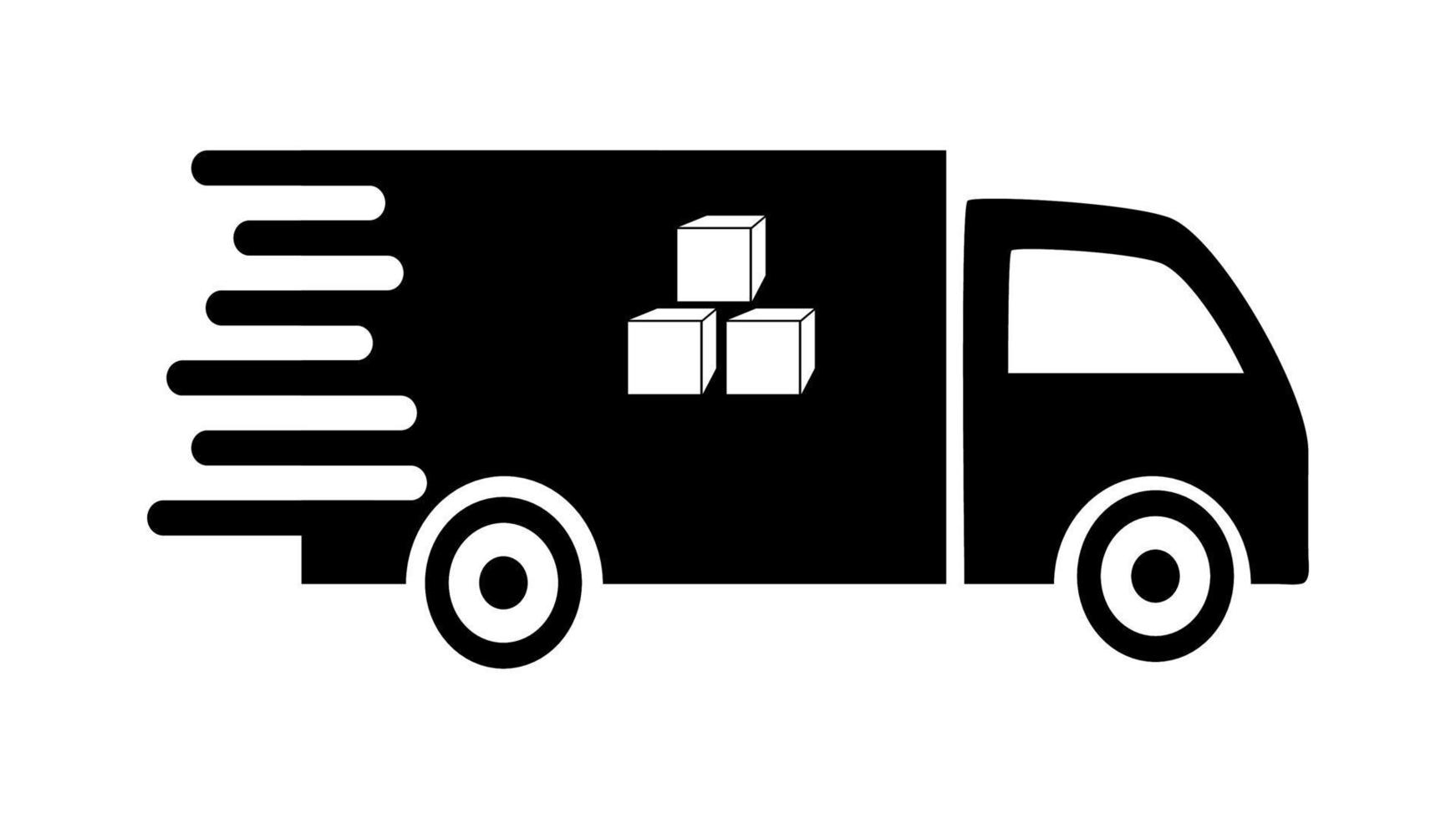 consegna auto icona logo simbolo cartello, camion icona nero design vettore illustrazione