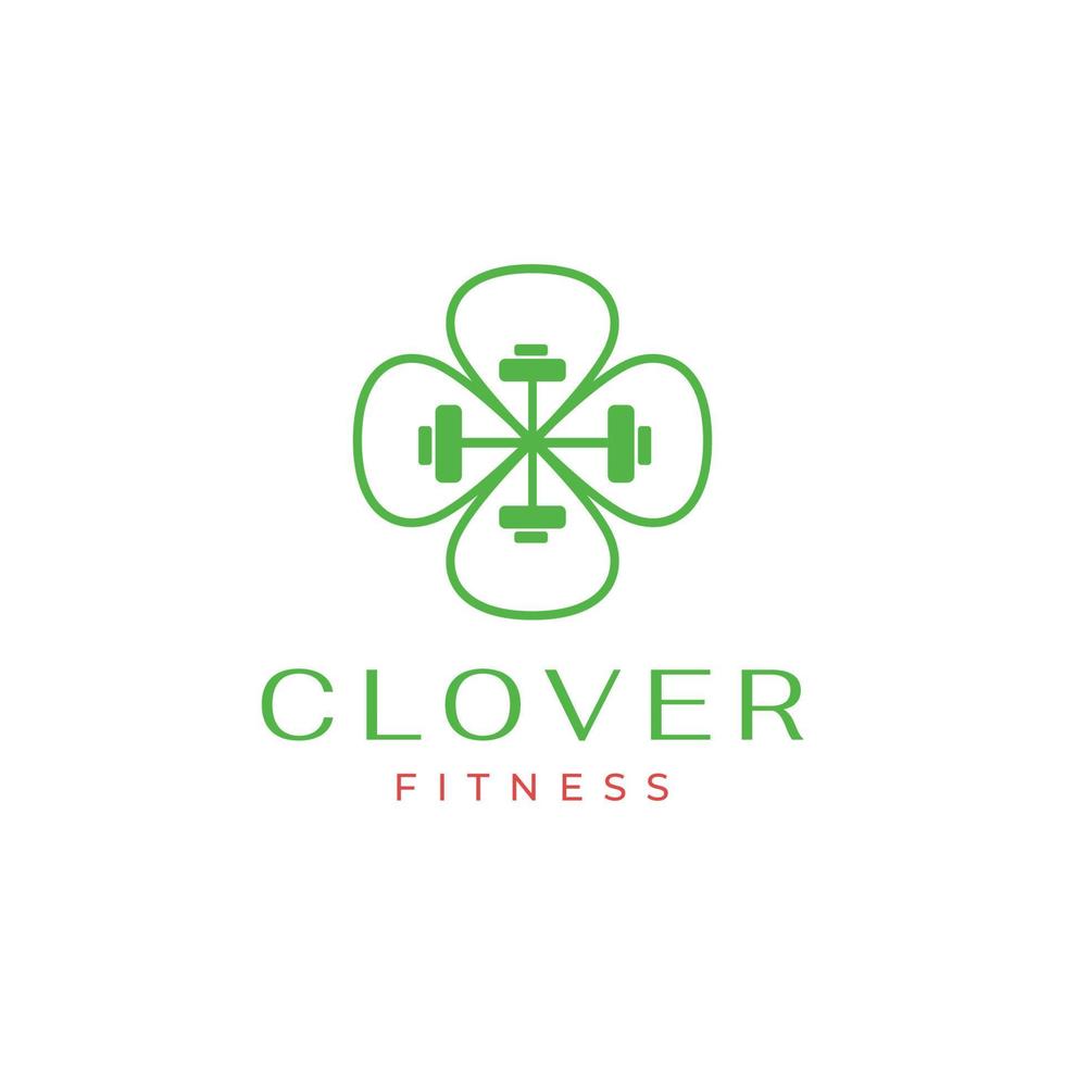 attraversare manubrio Palestra fitness femminile Chiodo di garofano le foglie logo design vettore icona illustrazione