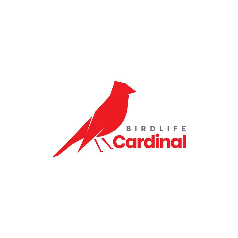 rosso uccello poco cardinale isolato moderno endemico seme cibo logo design vettore icona illustrazione