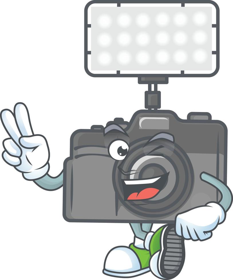 foto telecamera con illuminazione icona design vettore