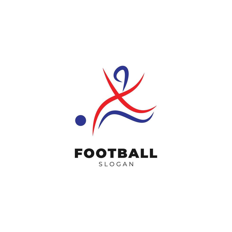 calcio sport logo design astratto personaggio vettore modello.