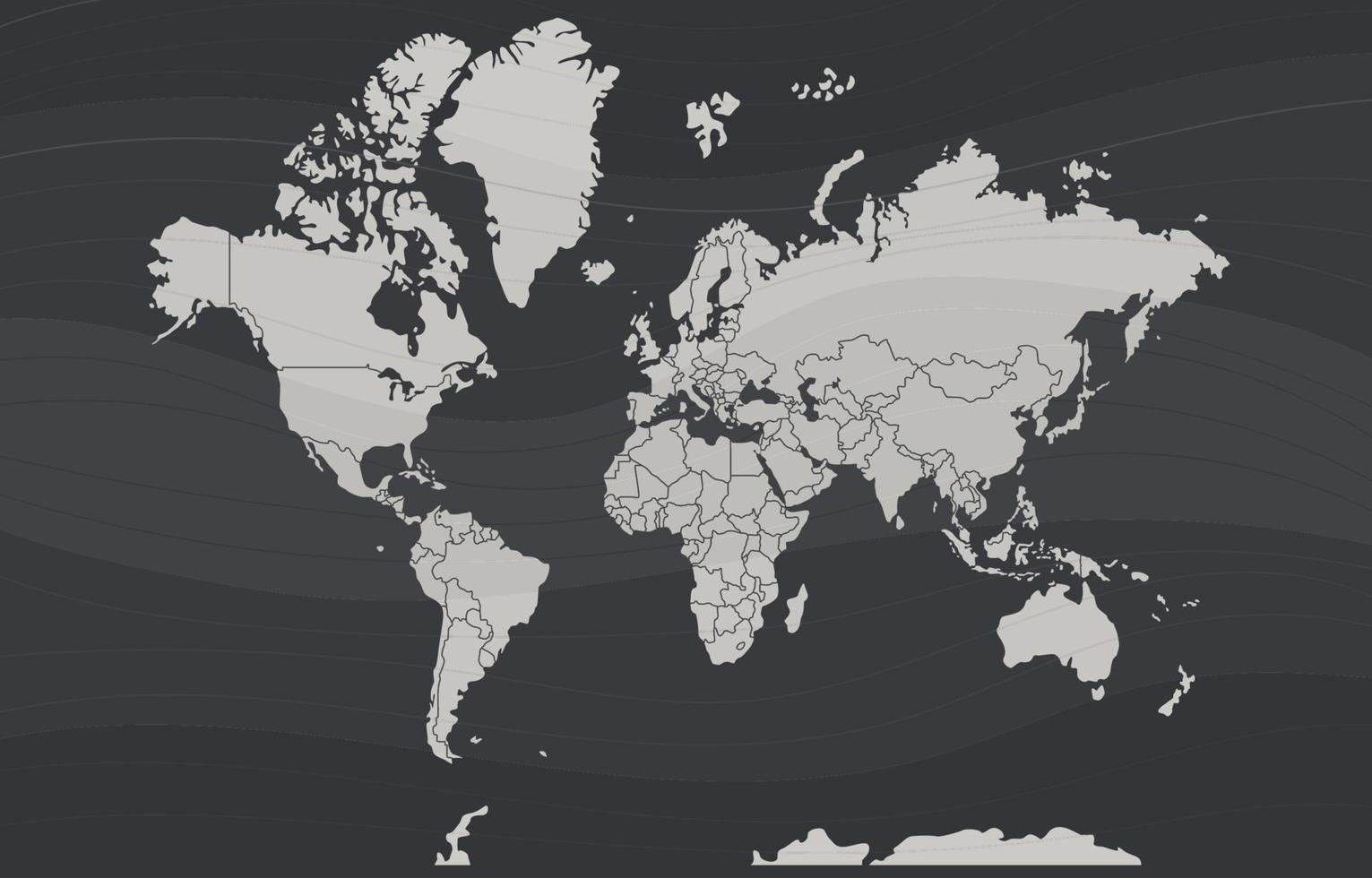 nero e bianca mondo carta geografica concetto vettore