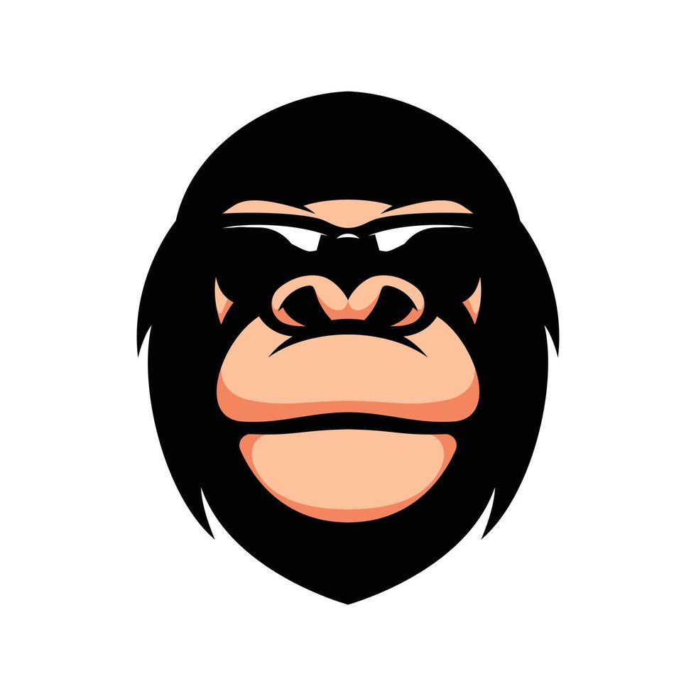 gorilla occhiali da sole portafortuna logo design vettore