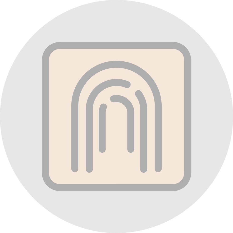 impronta digitale vettore icona design