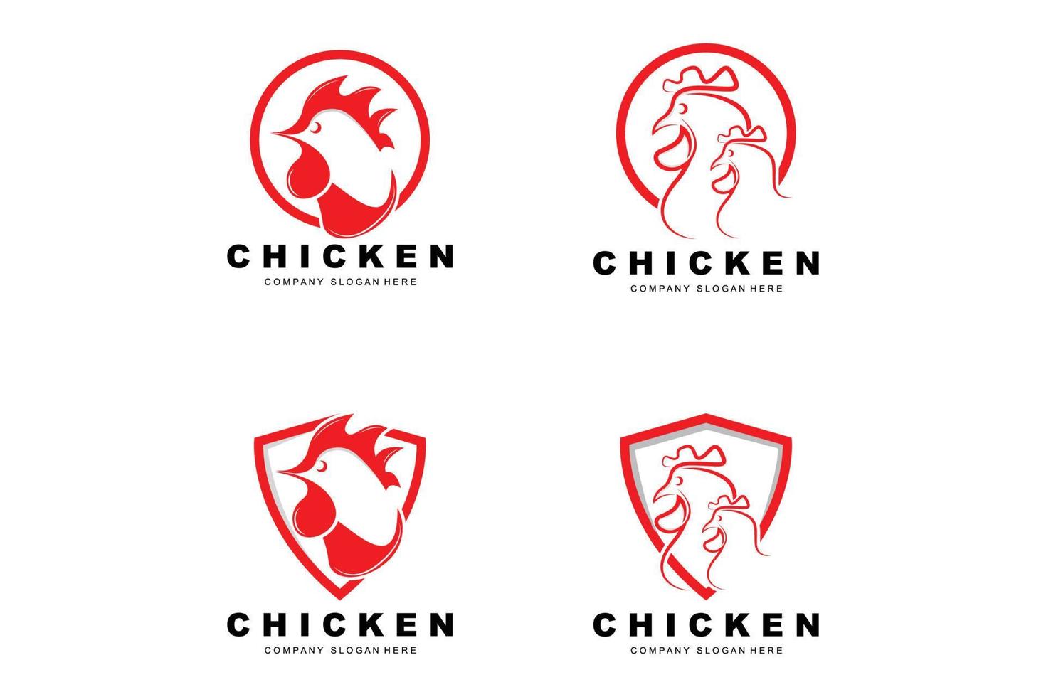 pollo logo, azienda agricola animale vettore, design per pollo azienda agricola, fritte pollo ristorante, bar vettore