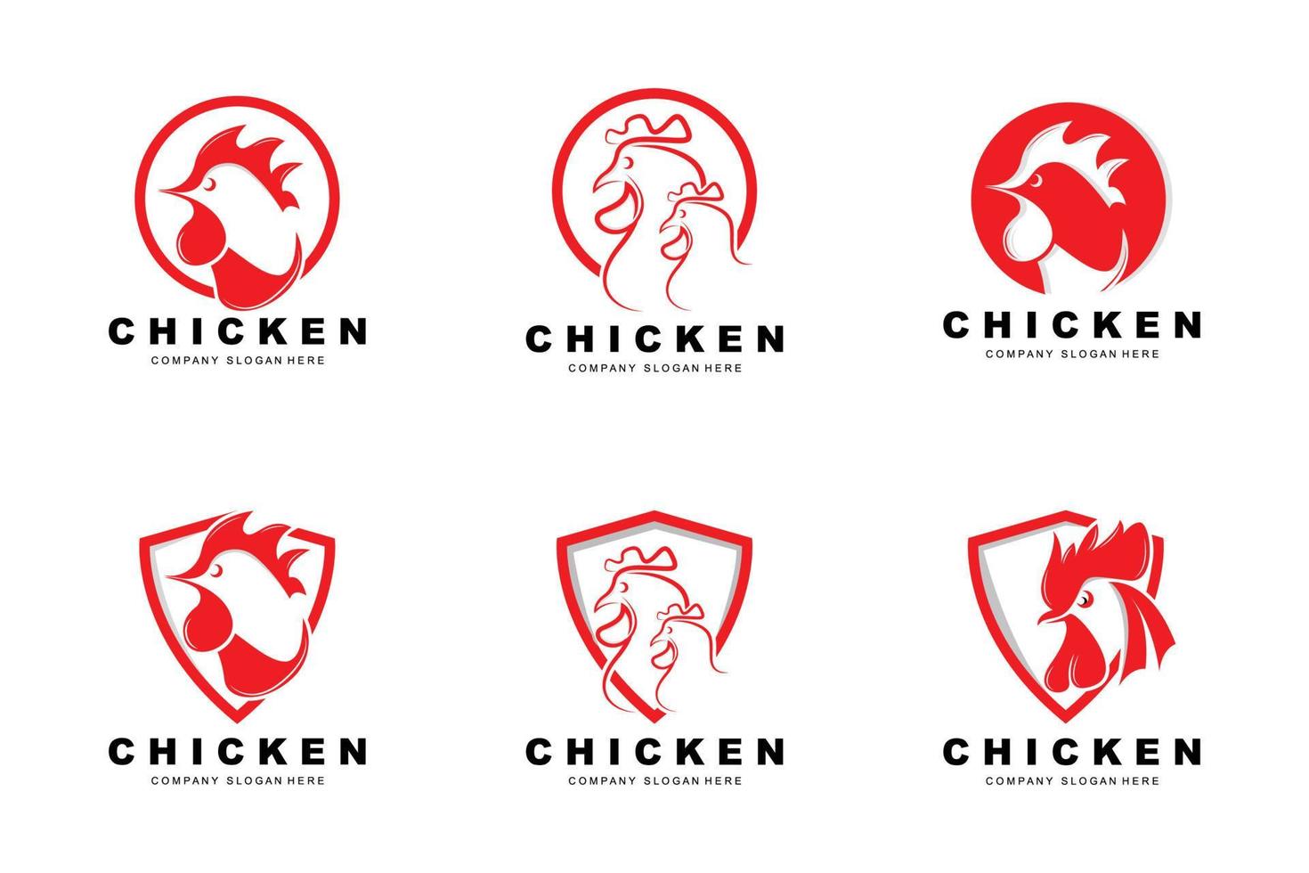 pollo logo, azienda agricola animale vettore, design per pollo azienda agricola, fritte pollo ristorante, bar vettore